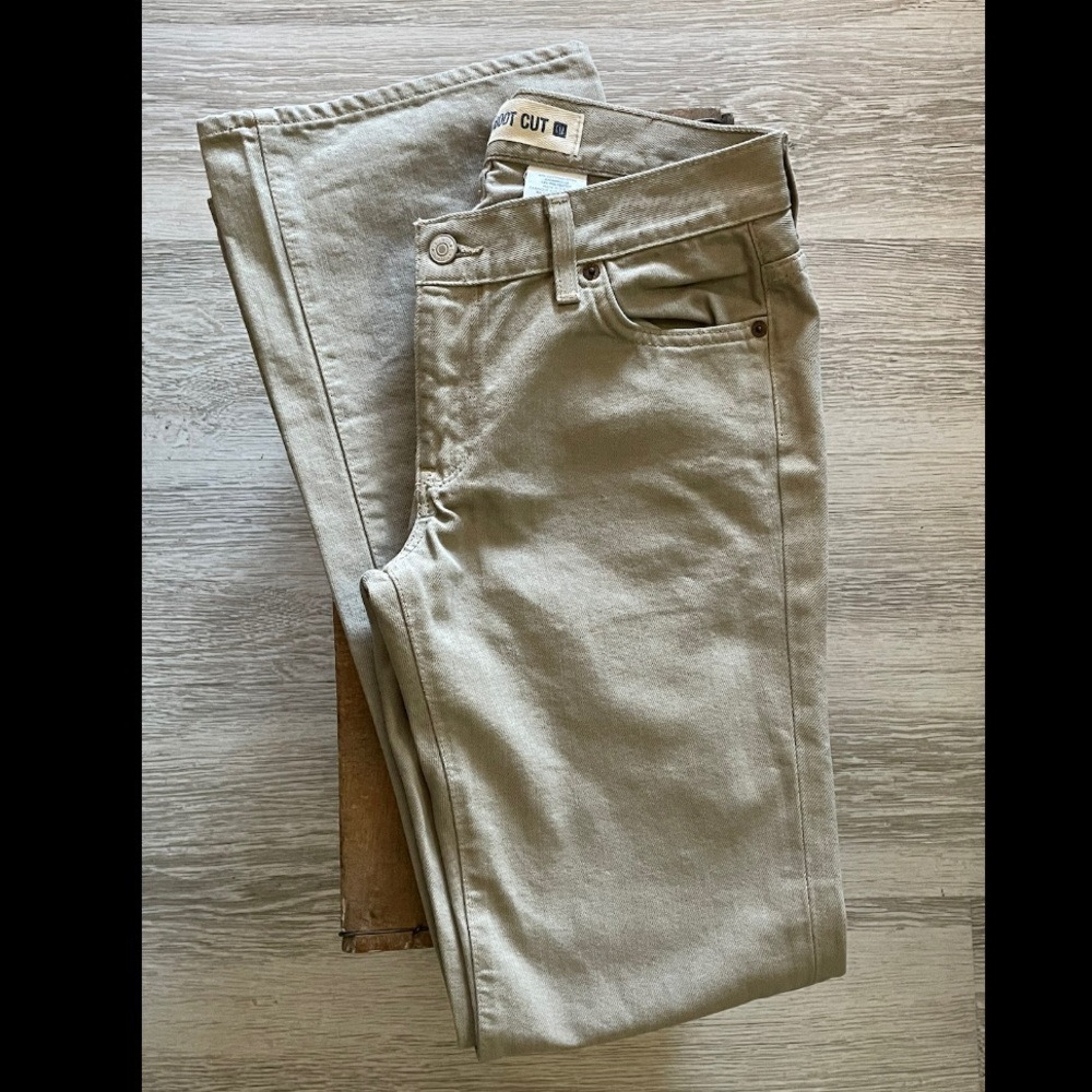 GAP Dark Khaki Low Rise Boot Cut Jeans (NWT)